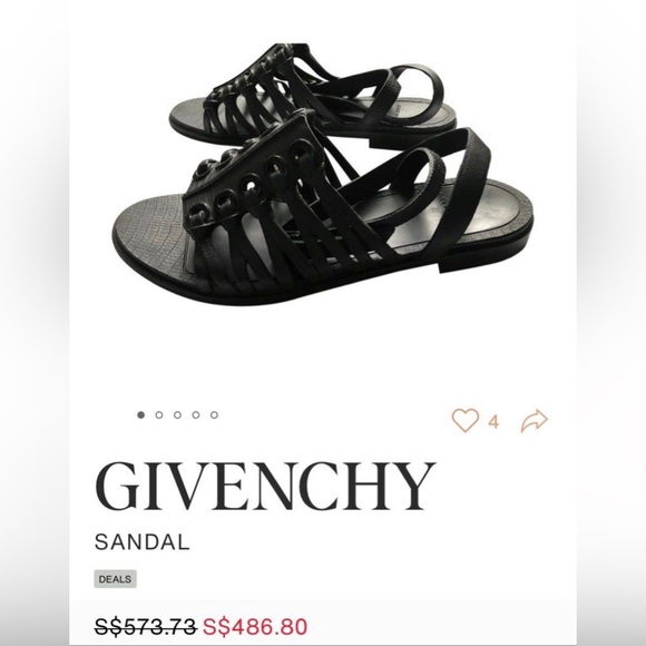 Givenchy Black Jelly Strap Sandal - Picture 9 of 9